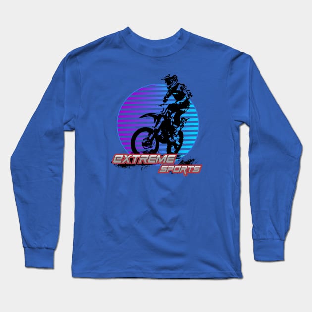 Dirt Bike - Extreme Sports Long Sleeve T-Shirt by ManulaCo